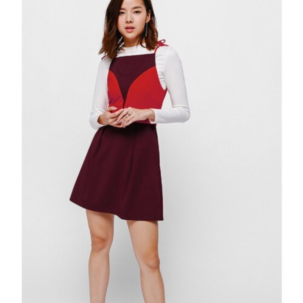 Love, Bonito Colour Block Knotted Shoulder Dress